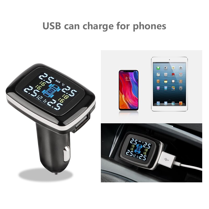 Tire Pressure Monitoring System plus USB phone charger