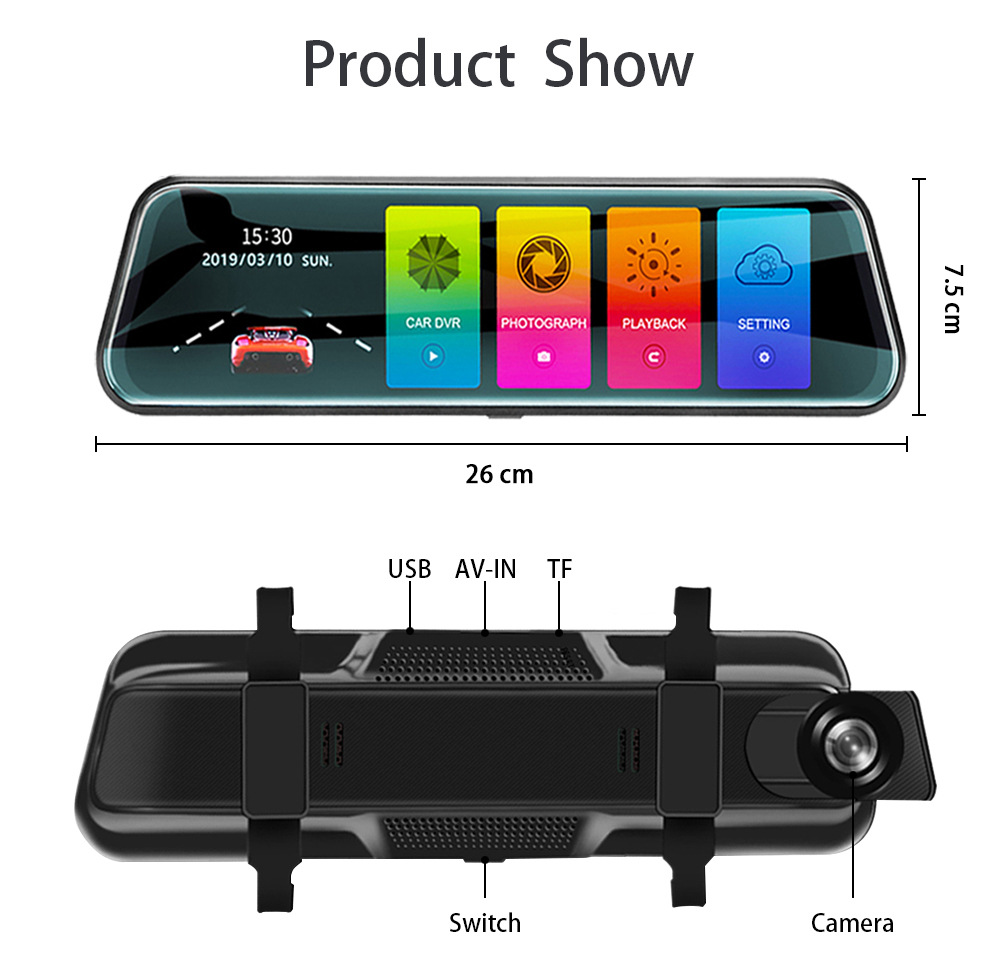 Front and Rear Dual Recording Dash Cam