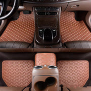 light brown Car leather Floor Mat