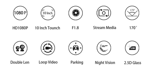 Front and Rear Dual Recording Dash Cam