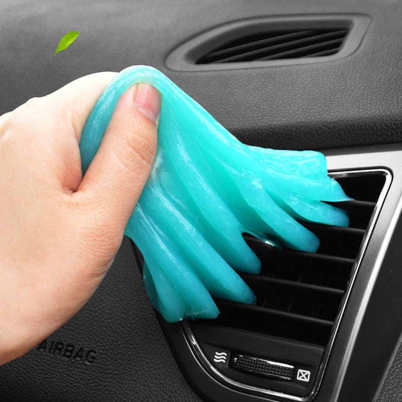 Pick up crumbs, pet hair, and dust from tight car crevices with this reusable soft gel cleaner.