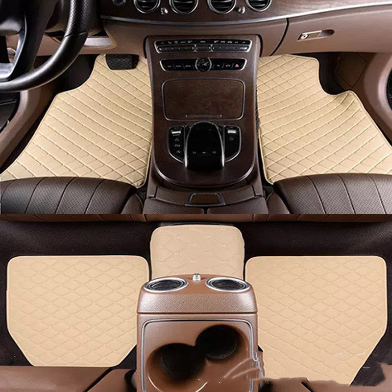 beige Car leather Floor Mat